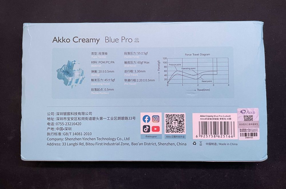 Przełączniki / Switche do klawiatury Akko Creamy Blue Pro V3