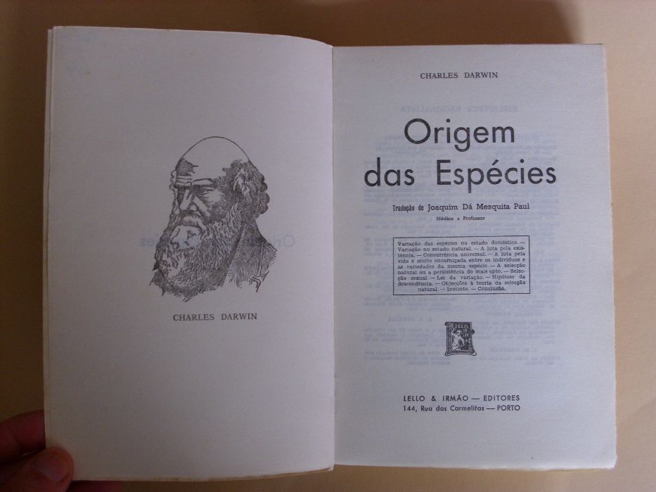 Raro - A origem das Espécies de Charles Darwin