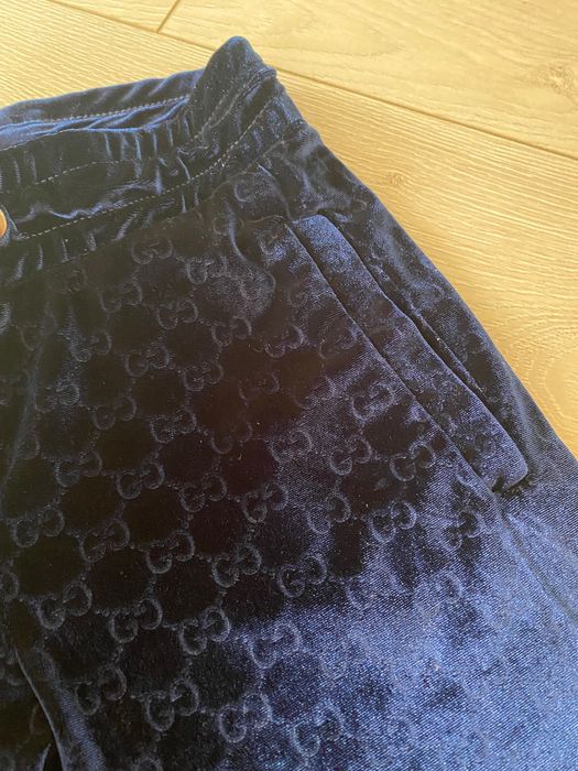 Spodnie dresowe damskie welurowe gucci oryginalne monogram S blogerski