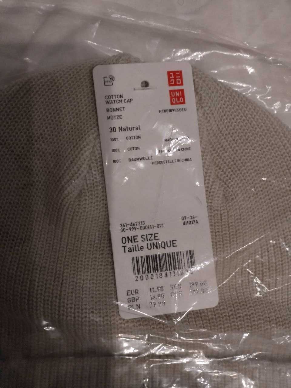 Uniqlo шапка хлопковий трикотаж
