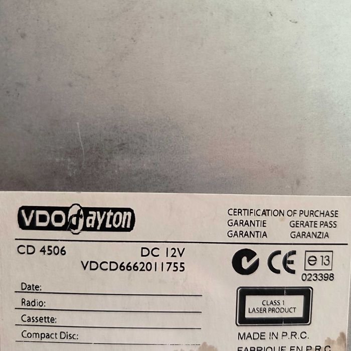 Авто магнитола- VDO dayton- cd 4506..