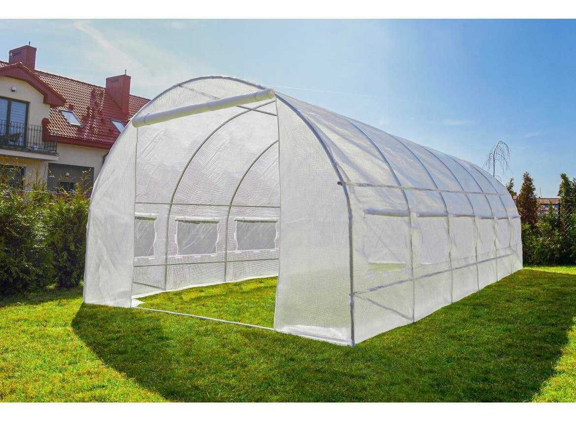Tunel Ogrodowy Funfit Garden Foliowy UV-4 18m2 6x3x2cm. kolor BIAŁY