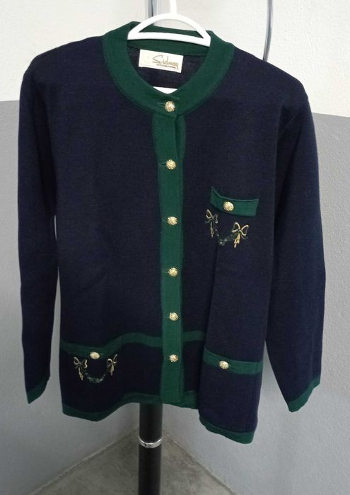 Casaco senhora vintage azul escuro Sidney