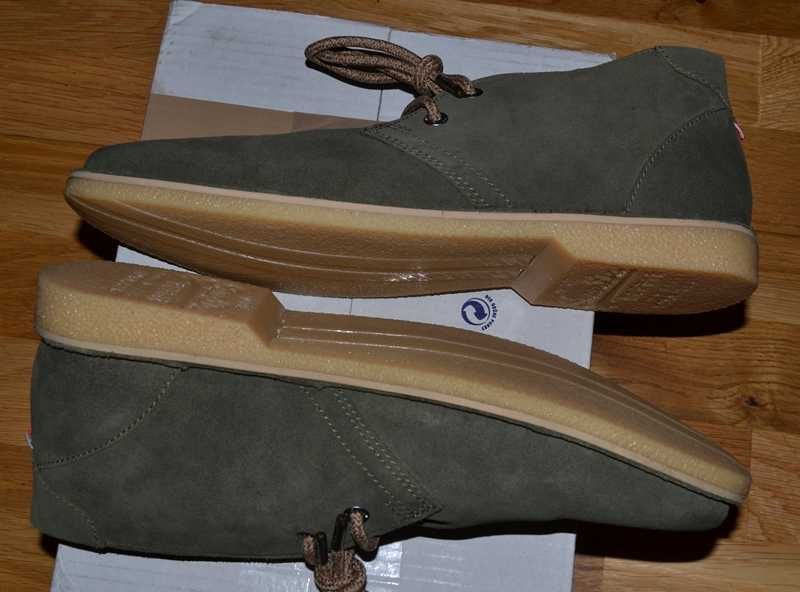 Фирменные ботинки туфли Superdry замшевые оливкового цвета новые