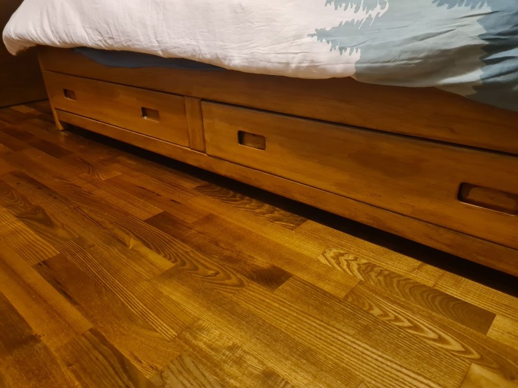 Cama solteiro com gavetas (inclui estrado e co