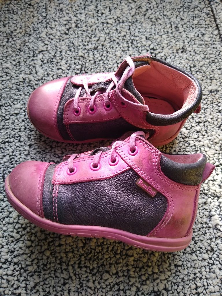 Buty dla dziewczynki renBut roz 21 skóra naturalna na jesień bdb polec