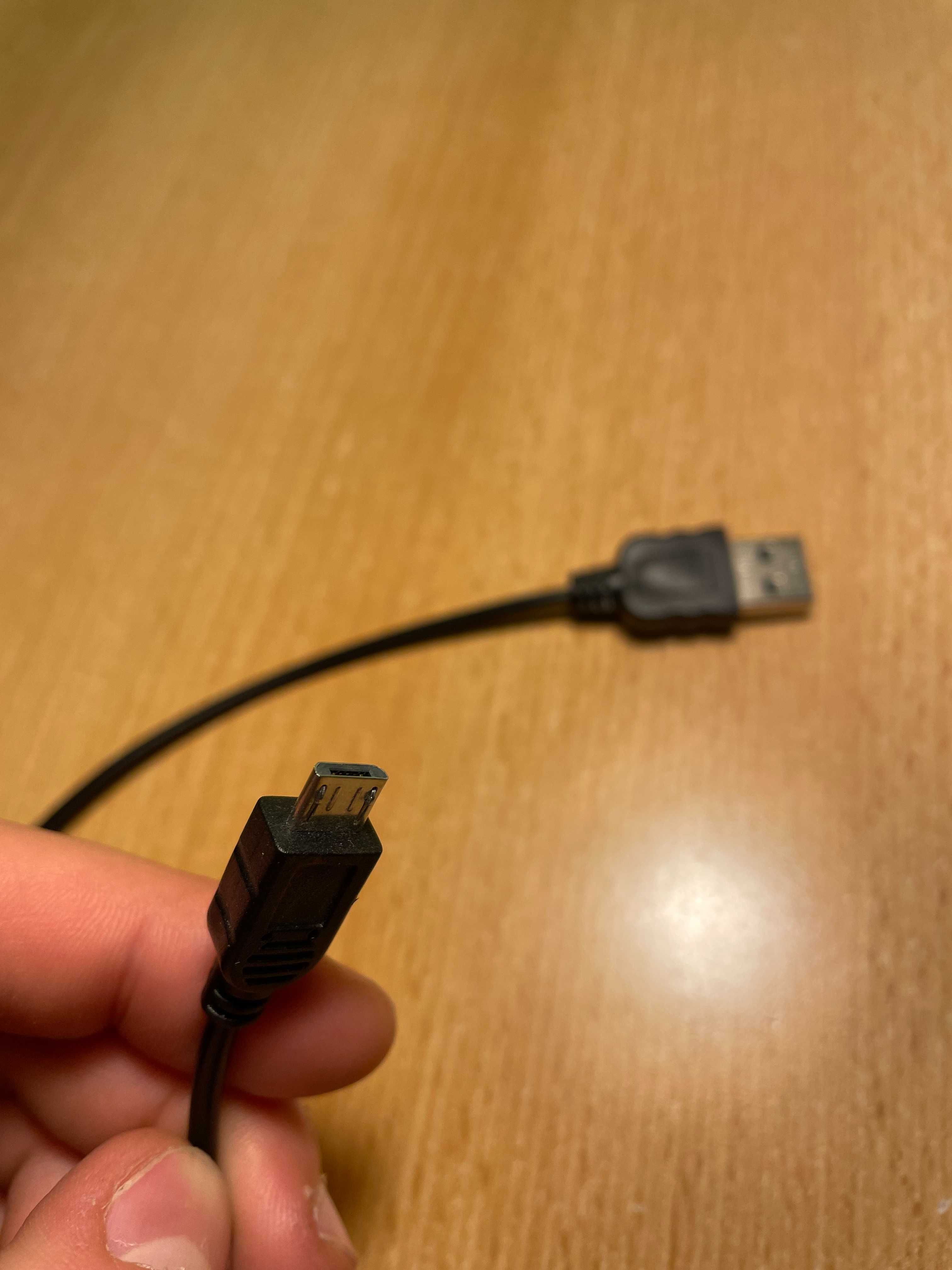 Kabel przewód USB micro USB krótki czarny 30cm