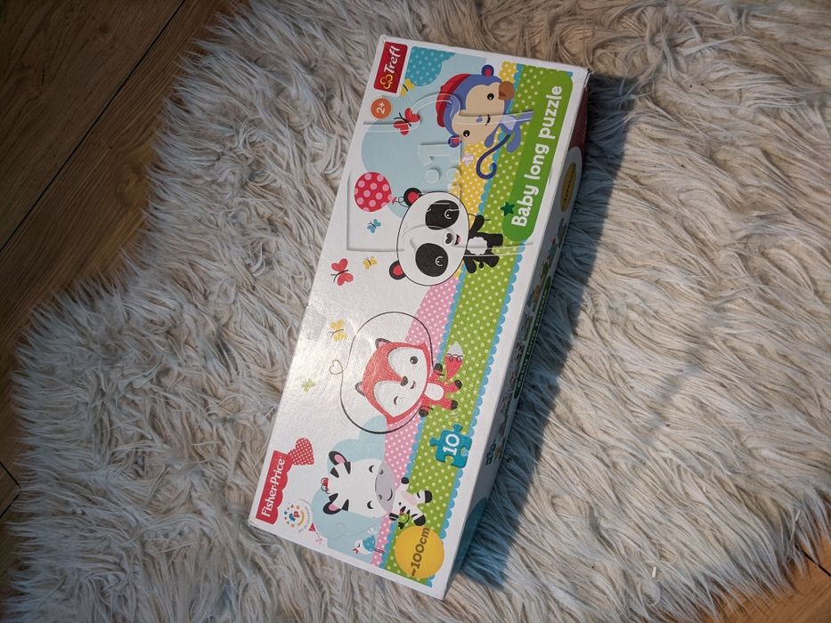 Puzzle cyfry numery długie 1 metr dwustronne Fisher Price 2+