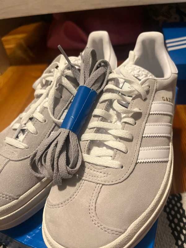 Adidas oryginals gazelle bold gray white new 40