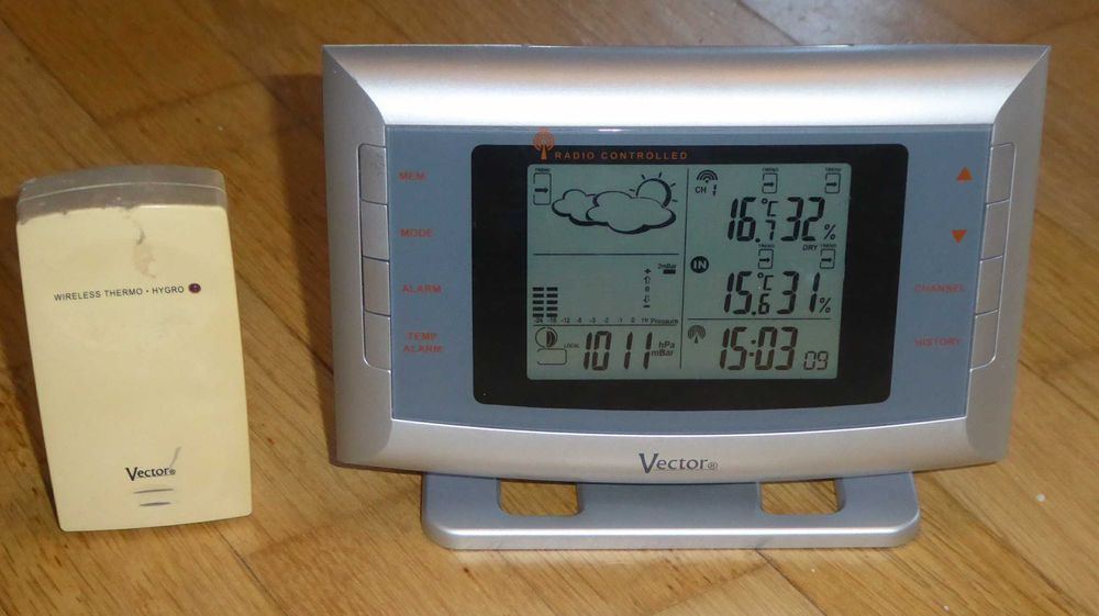 Bezprzewodowa STACJA POGODOWA z Higrometrem, Termometr +Radiowy Budzik