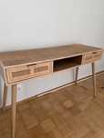 Drewniana konsola rattan Westwing