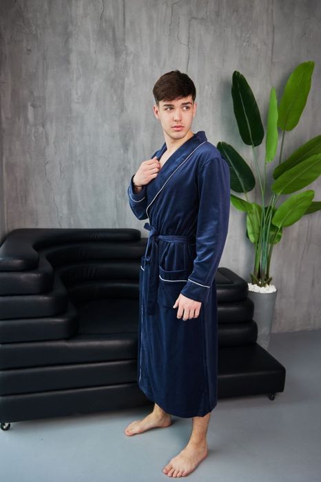 Чоловічий велюровий халат  6 кольорів