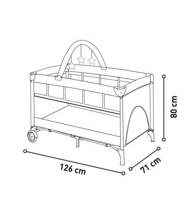 Cama/Berço de viagem Asalvo cinzenta