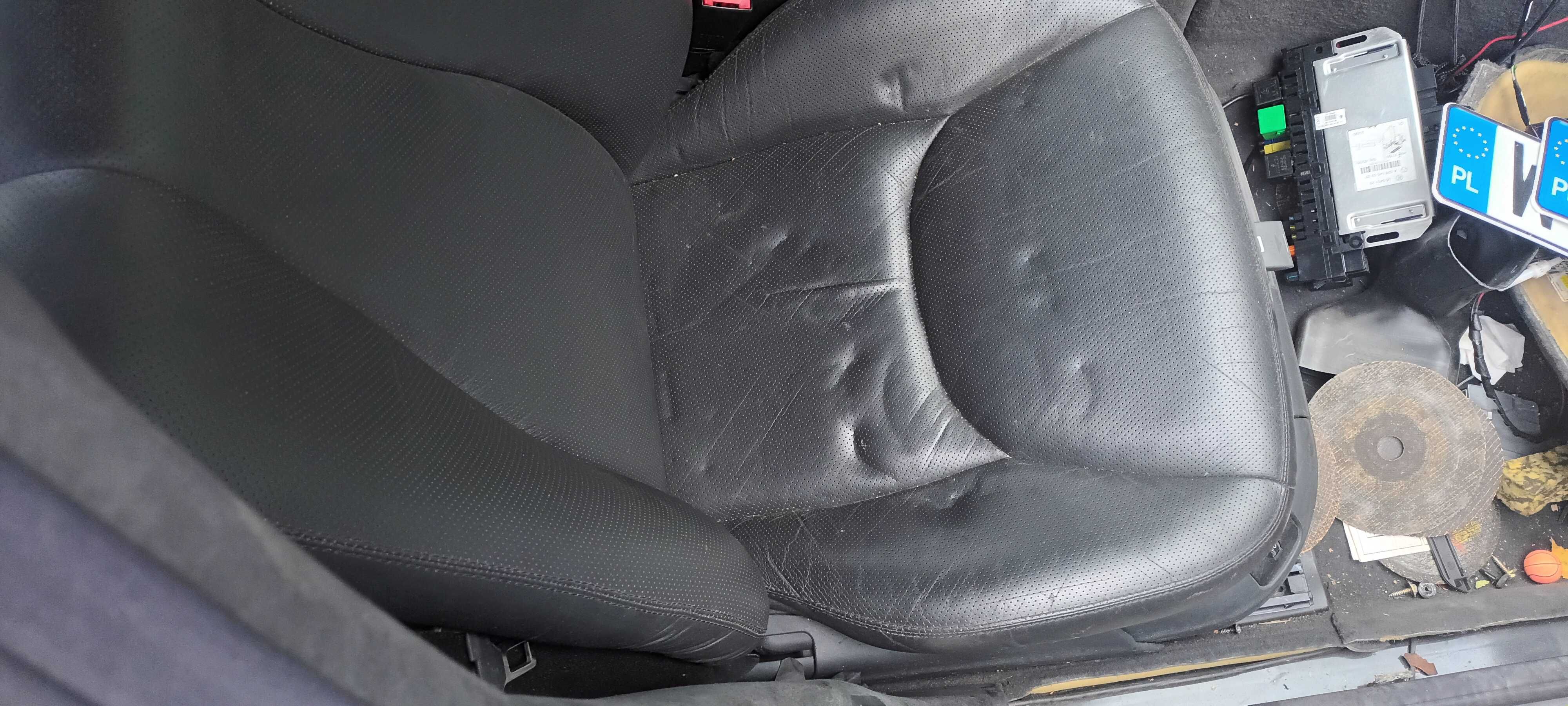 Mercedes W220 fotel pasażera czarna skóra wentylowany kompletny