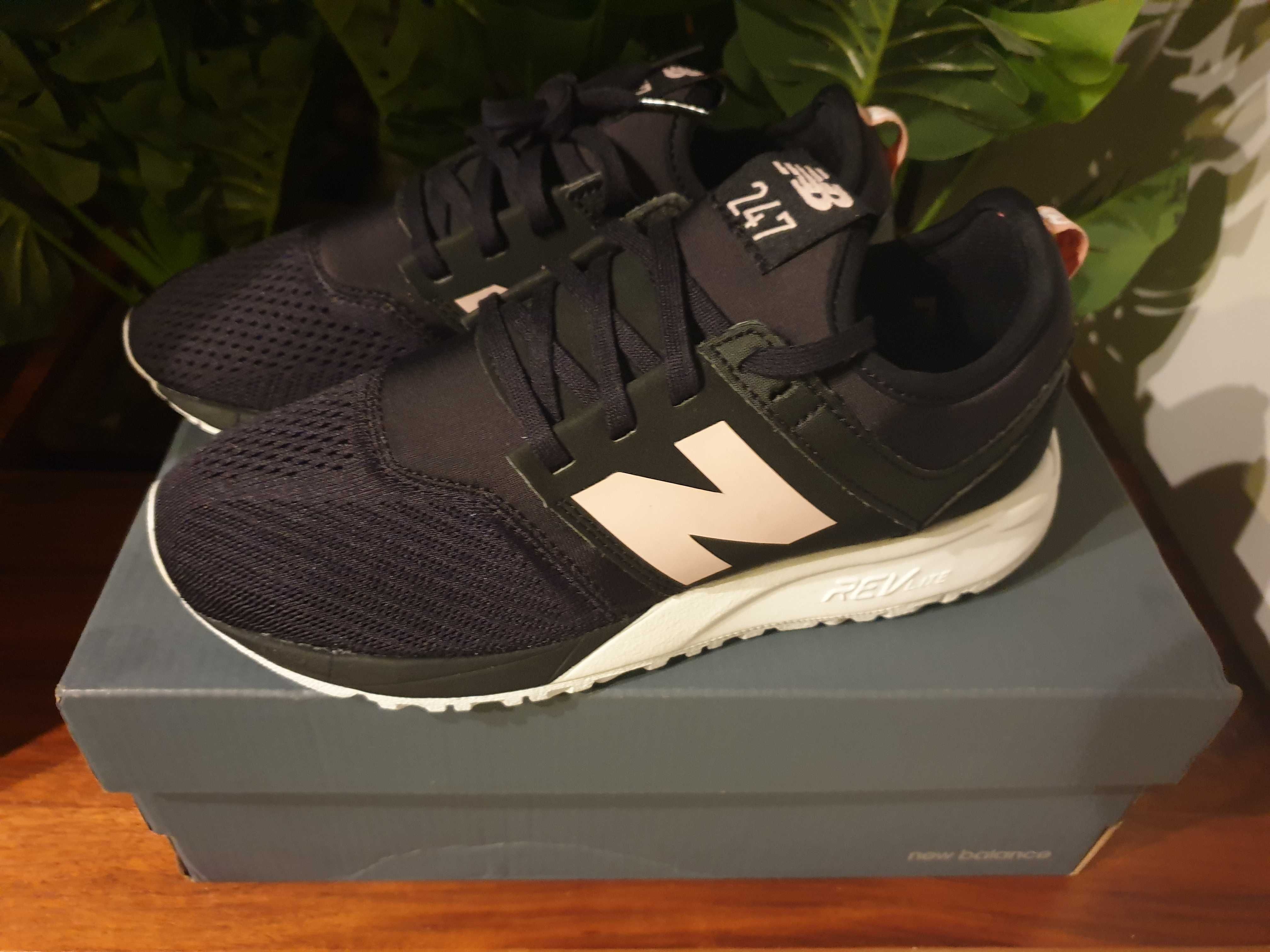 Nowe Oryginalne Czarno Różowe New Balance 247 * 36,5 -  24 cm