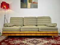 Sofa Kanapa PRL Lejkowski/Leśniewski typ T.1326 orzech mat vintage