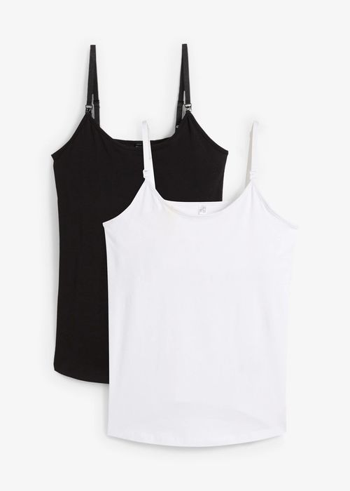 B.P.C 2-pak topów ciążowych i do karmienia bawełnianych ^40/42