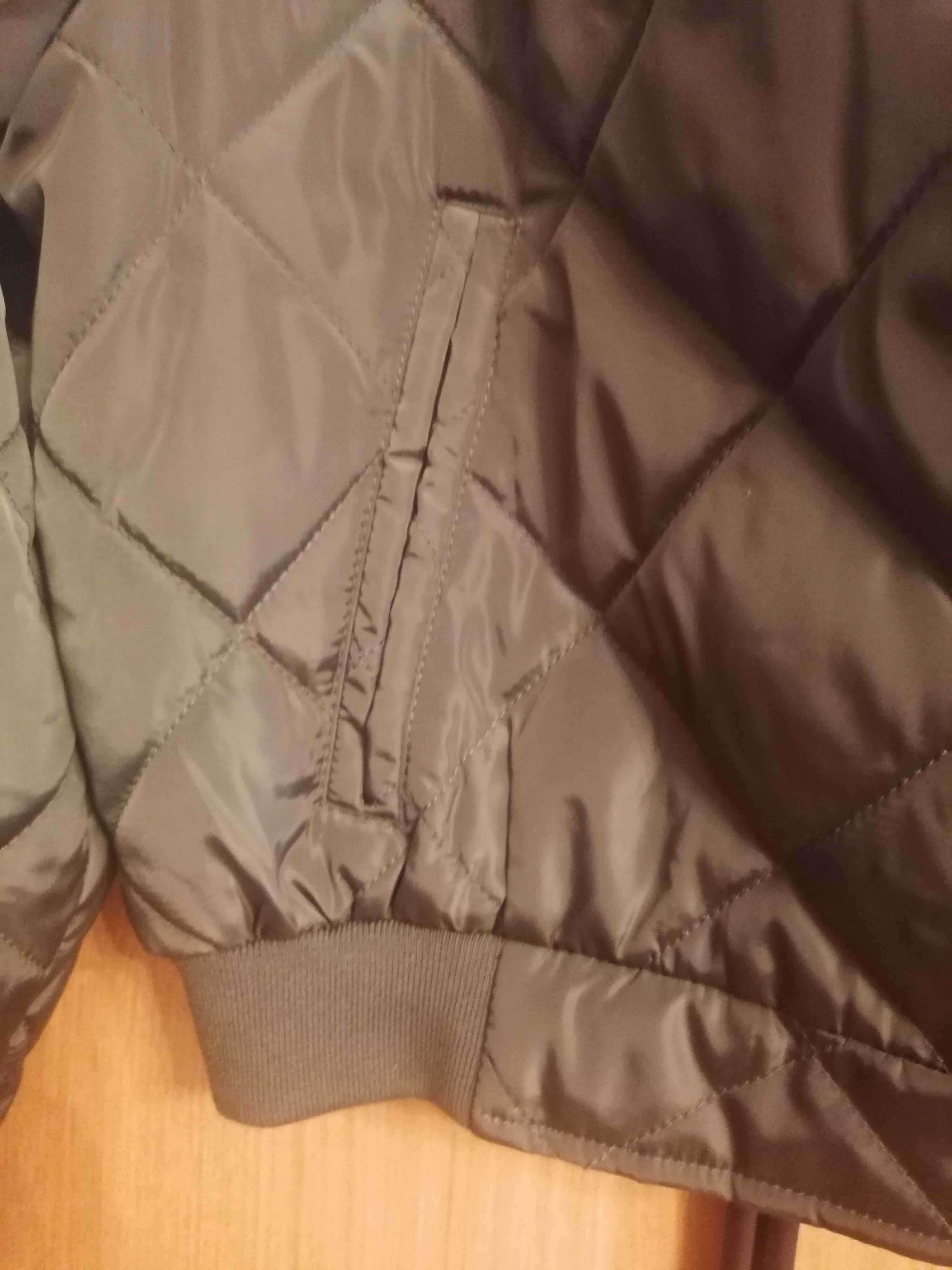 Zara kurtka bomberka pikowana khaki wiosenna 36 S