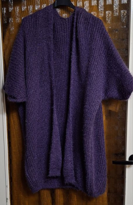 Kardigan damski, śliwkowy