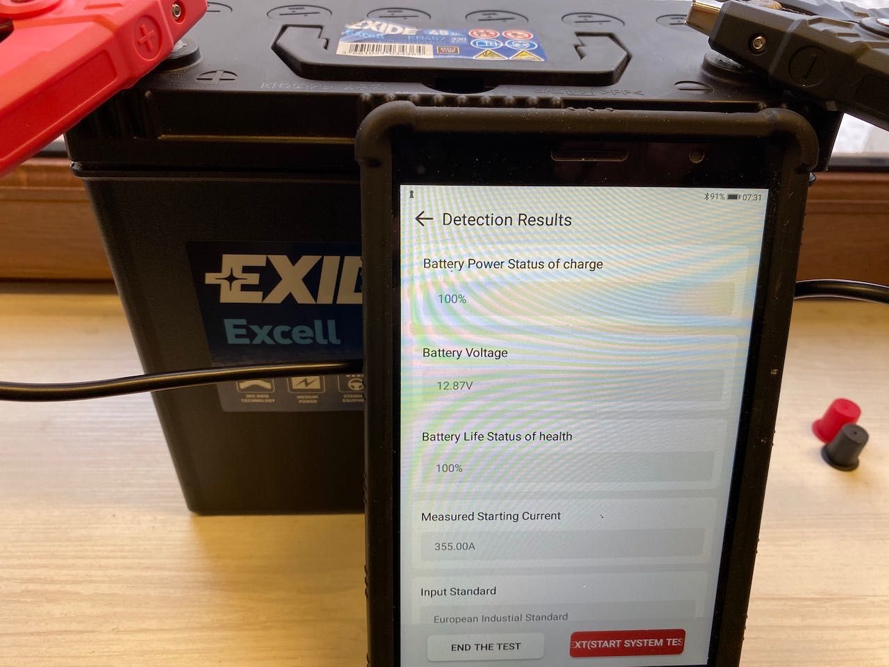 Akumulator exide excell   eb457  45Ah  330A
