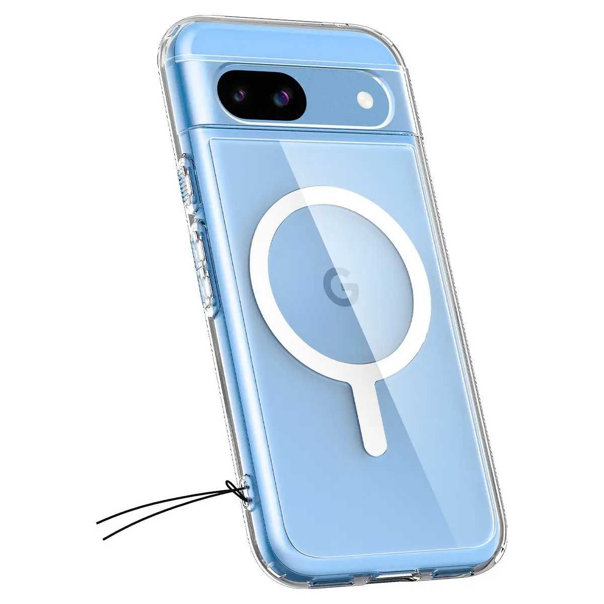 Чехол Spigen Ultra Hybrid Metal Ring MagFit для Google Pixel 8a White