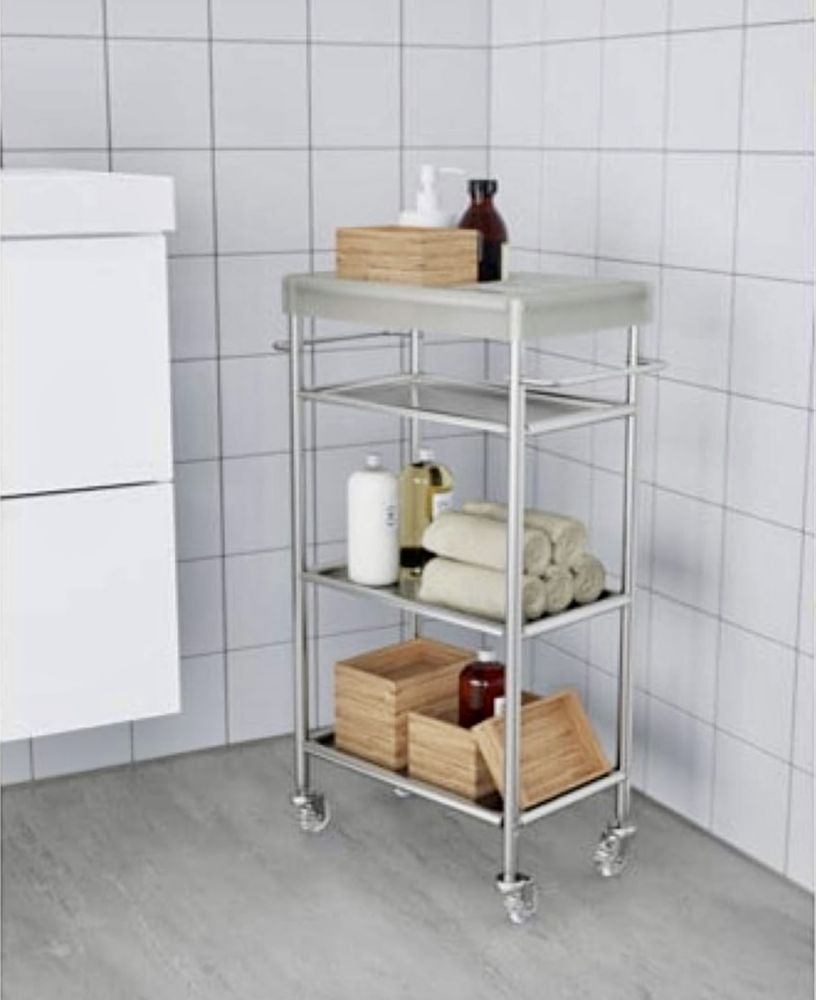 Carrinho de Apoio Aço Inox Ikea