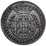 Moeda Cruzado Novo Lisboa - 1825 - RARA - D. João VI