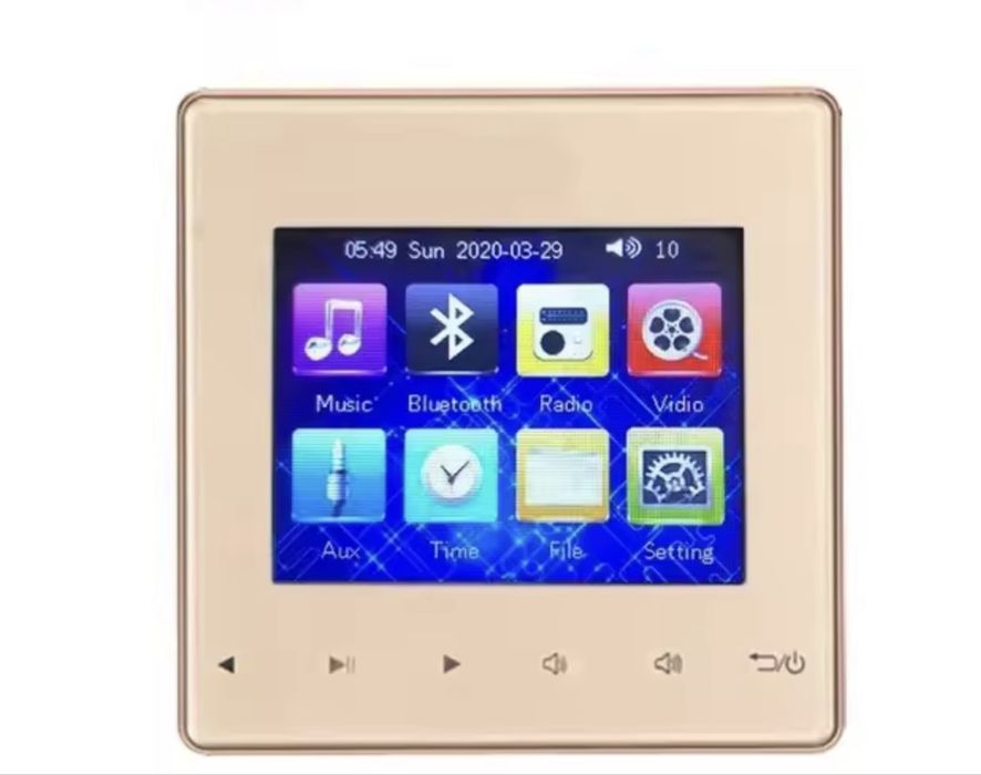 Radio podtynkowe zlote android inteligentny dom wzmacniacz bluetooth
