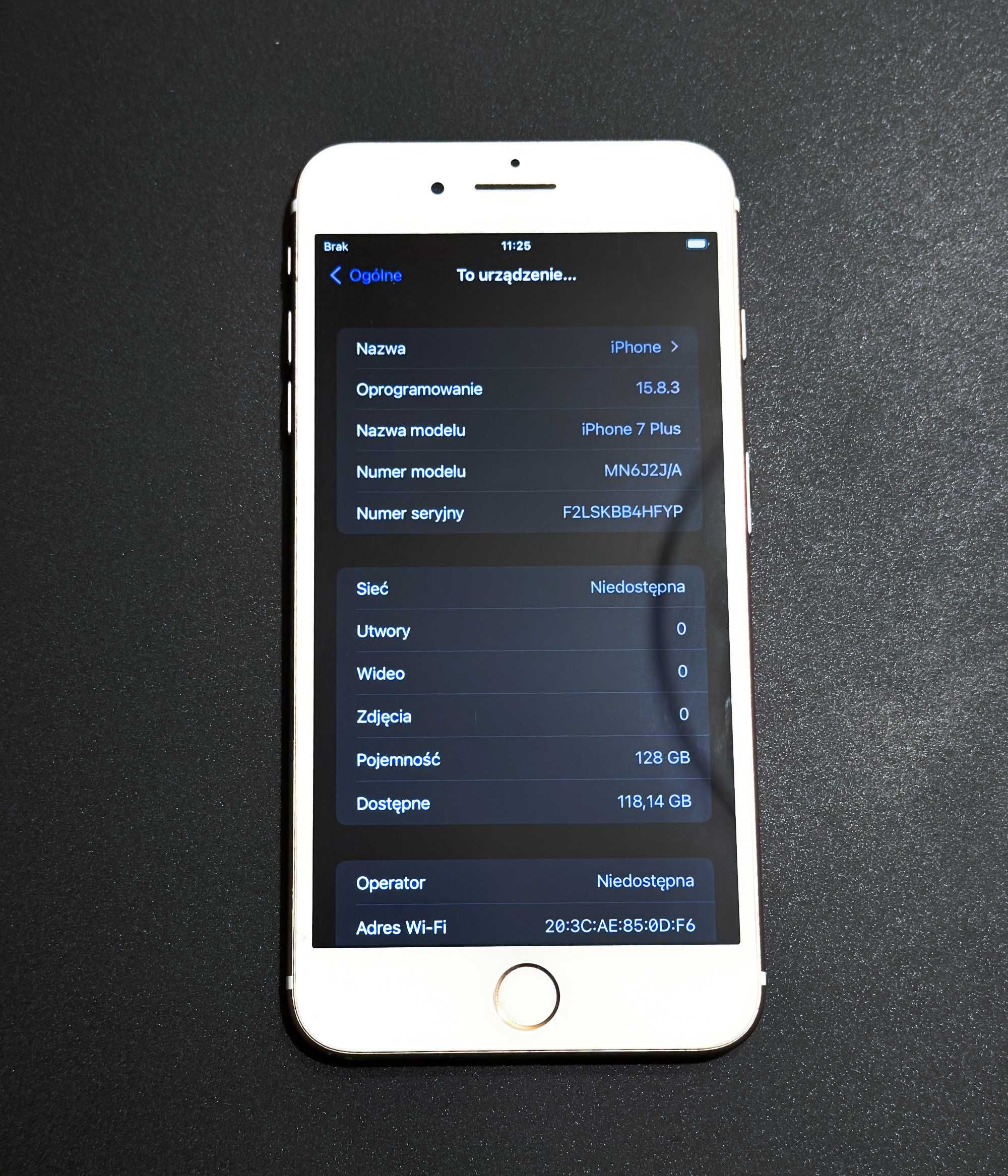 iPhone 7 Plus 128GB Rose Gold, świetny stan + pudełko i etui
