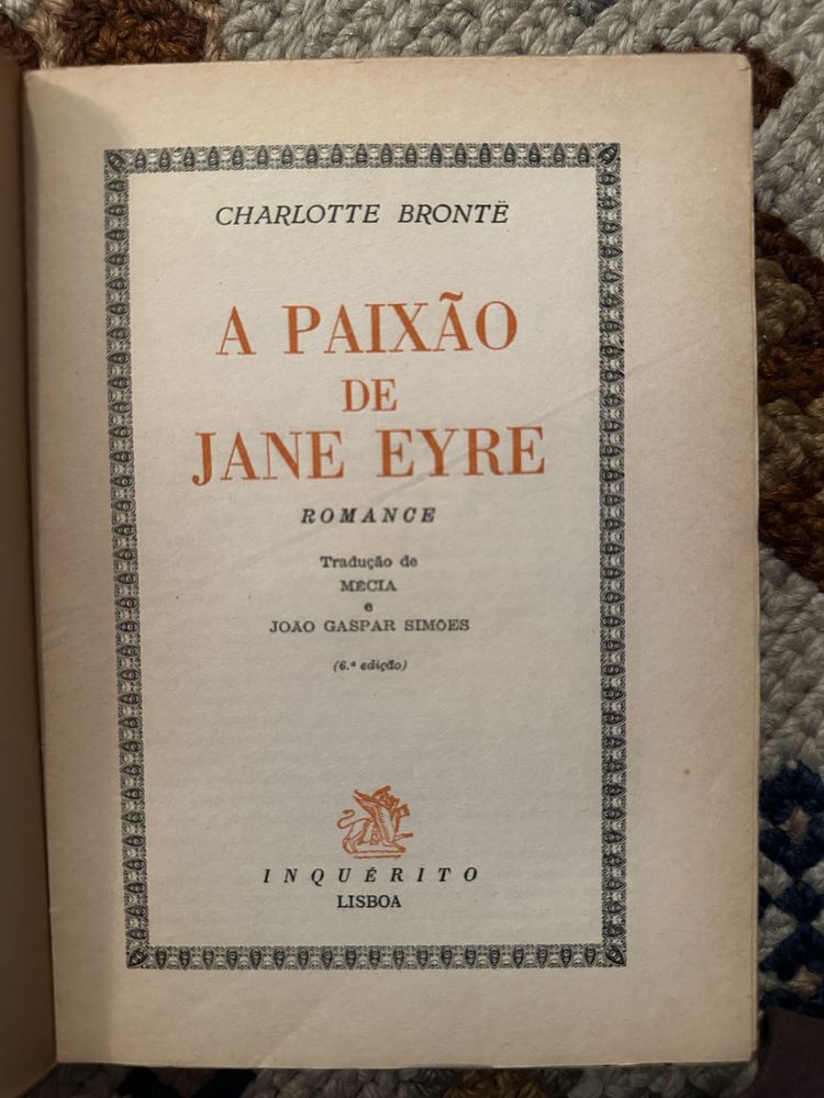 Livro de Romance - A paixao de Jane Eyre