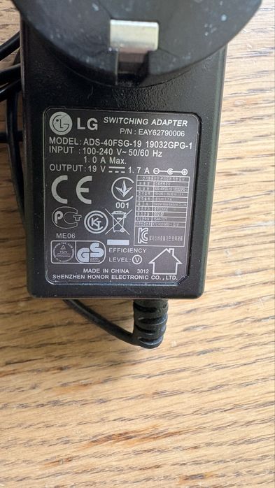 Ładowarka 19.2V do monitora LG