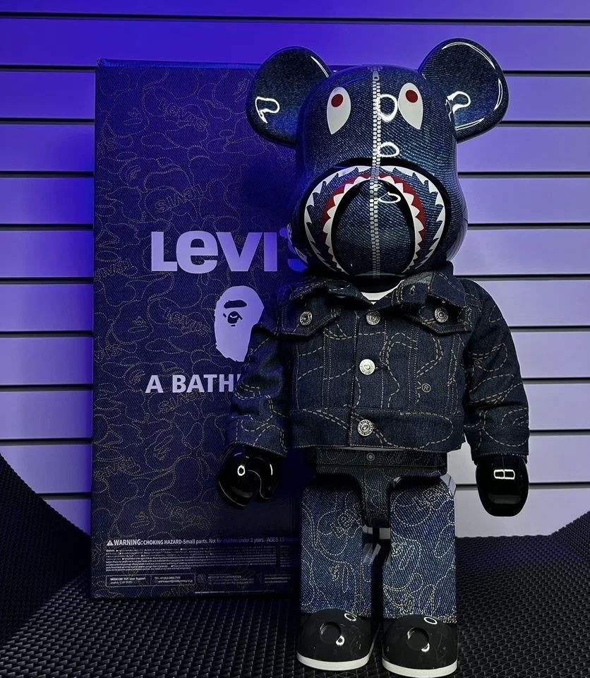 Колекційна іграшка Bearbrick BAPE x Levis 1000% , 70 см
