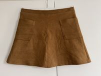 Reserved spódniczka mini a la zamsz jasny brąz camel rozmiar 38
