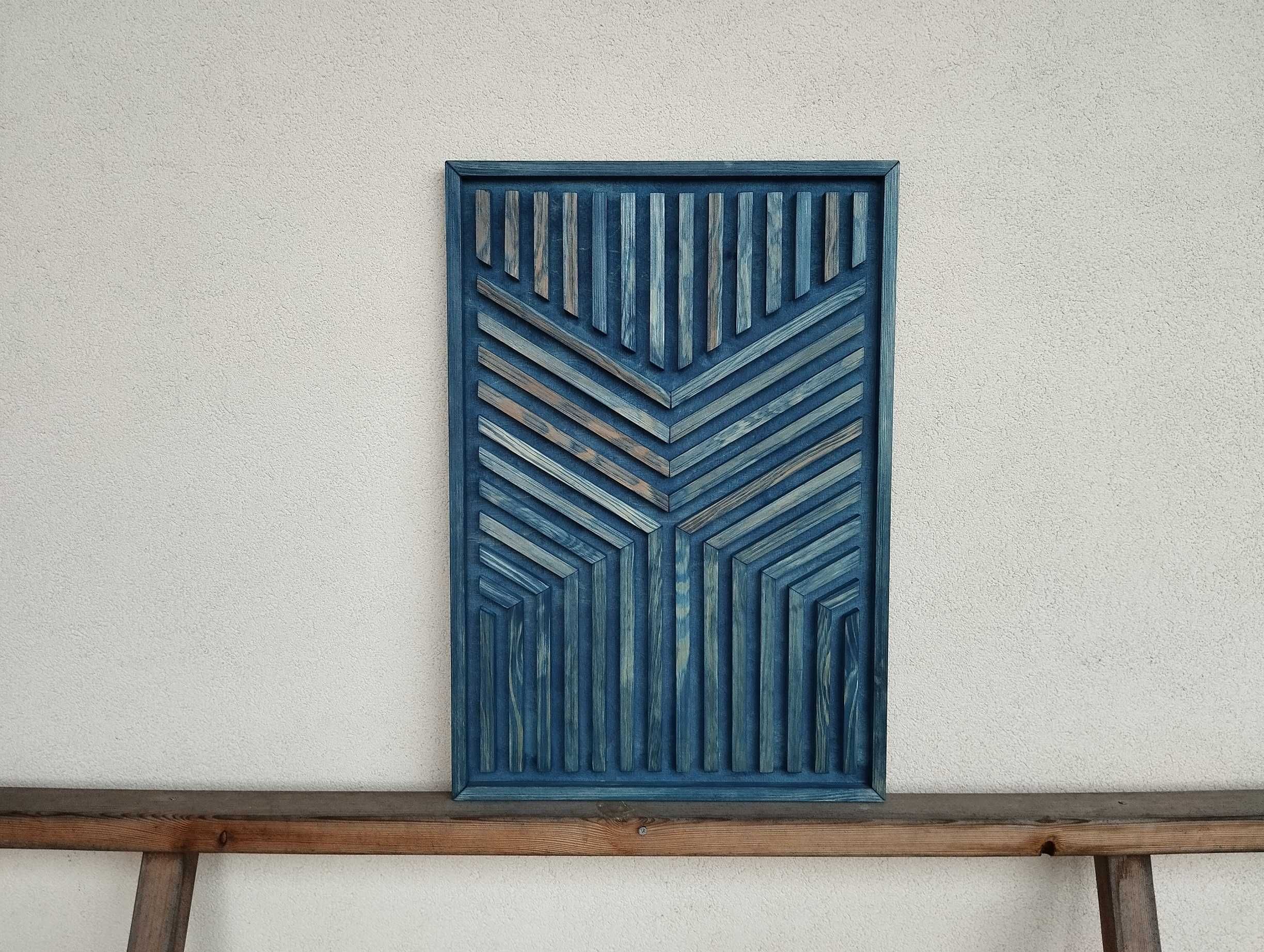 Przestrzenny obraz z drewna hand made 62 x 43 cm