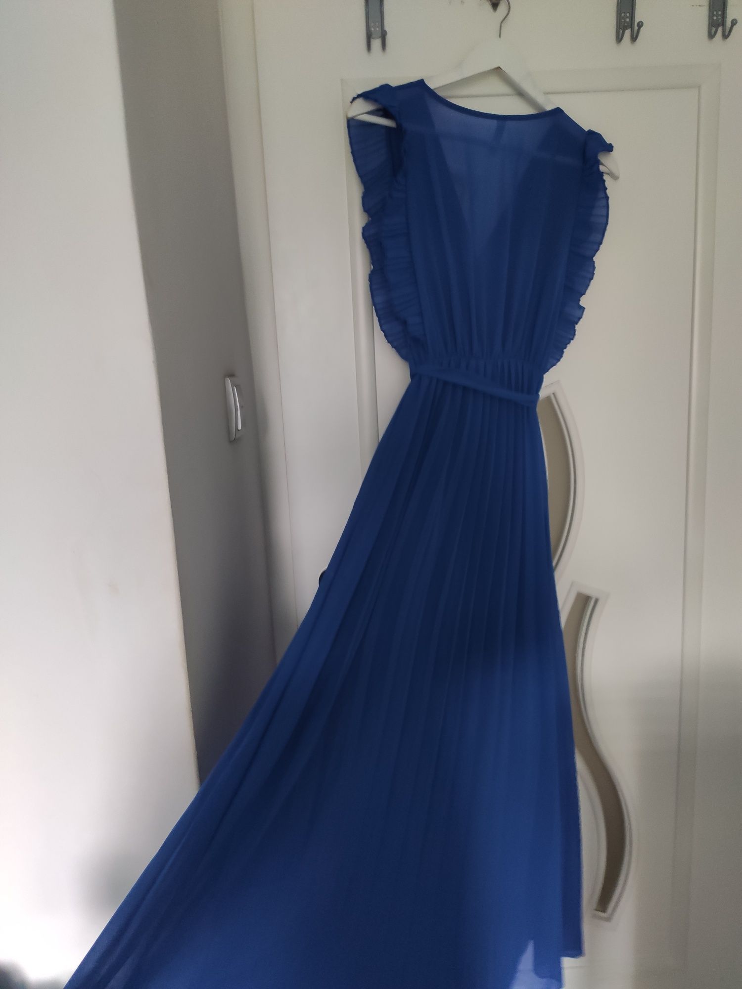 Sukienka Boho 38 niebieska