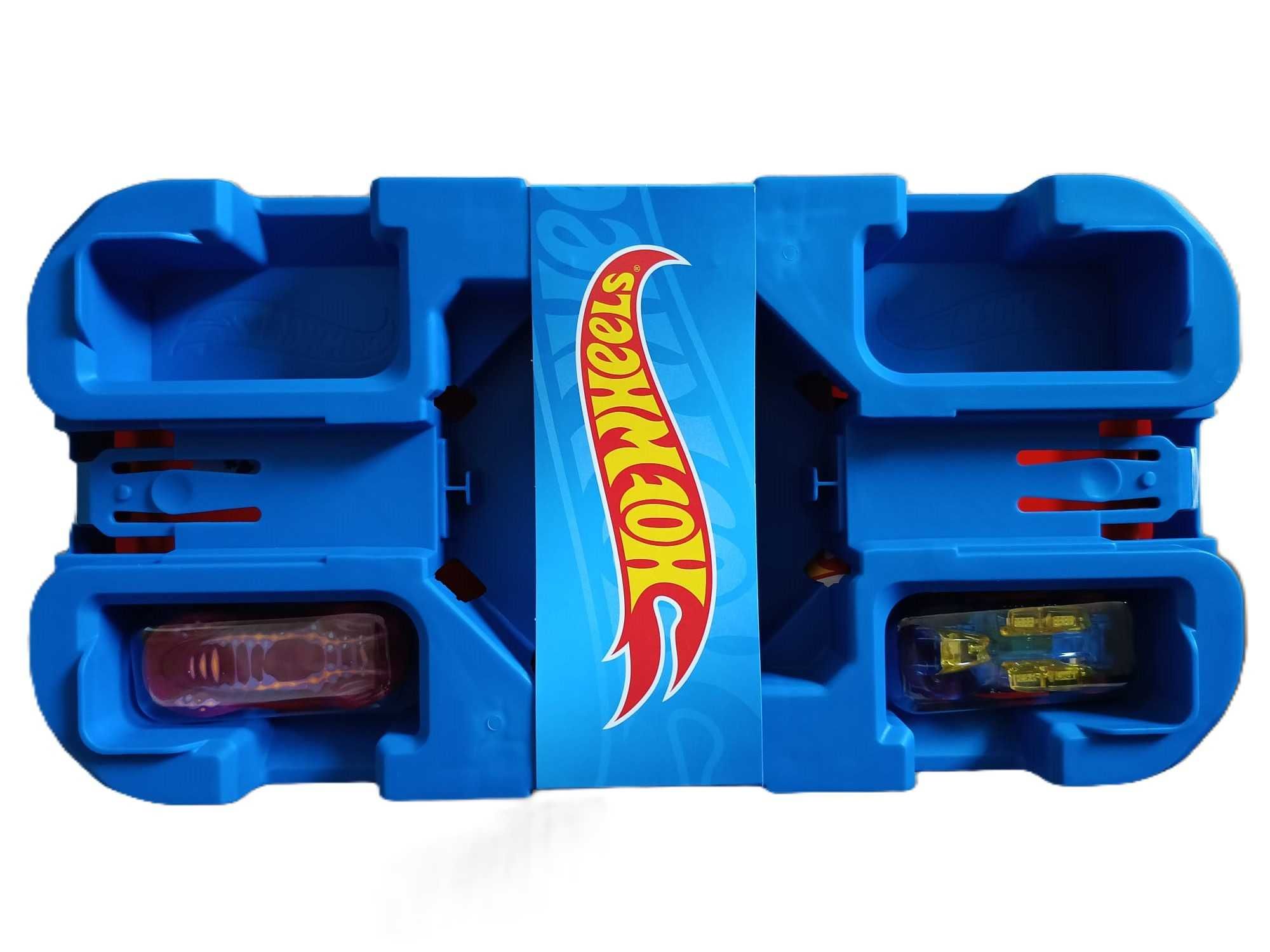 NOWY zestaw kaskaderski Deluxe HOT WHEELS GGP93 duży pojemnik i 2 auta
