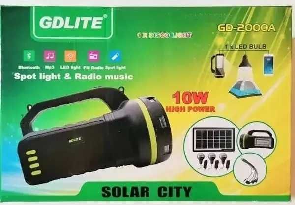 Портативная солнечная станция освещения, повербанк, радио, Bluetooth