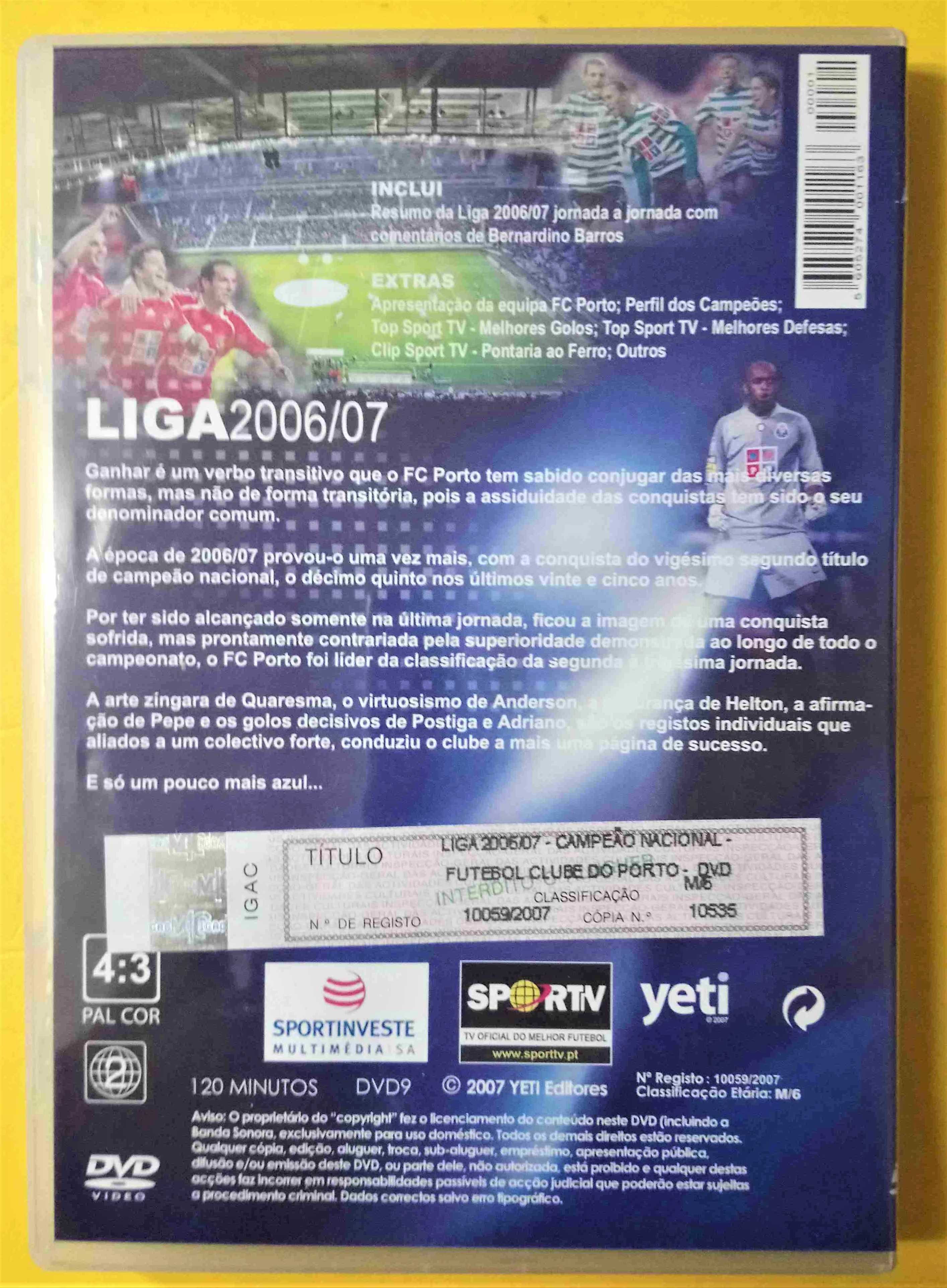 DVD Liga Futebol 2006/2007 Campeão Nacional