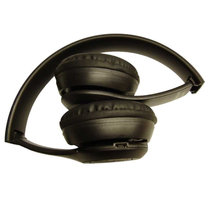 Black wireless bluetooth headset FM P47 black słuchawki bezprzewodowe