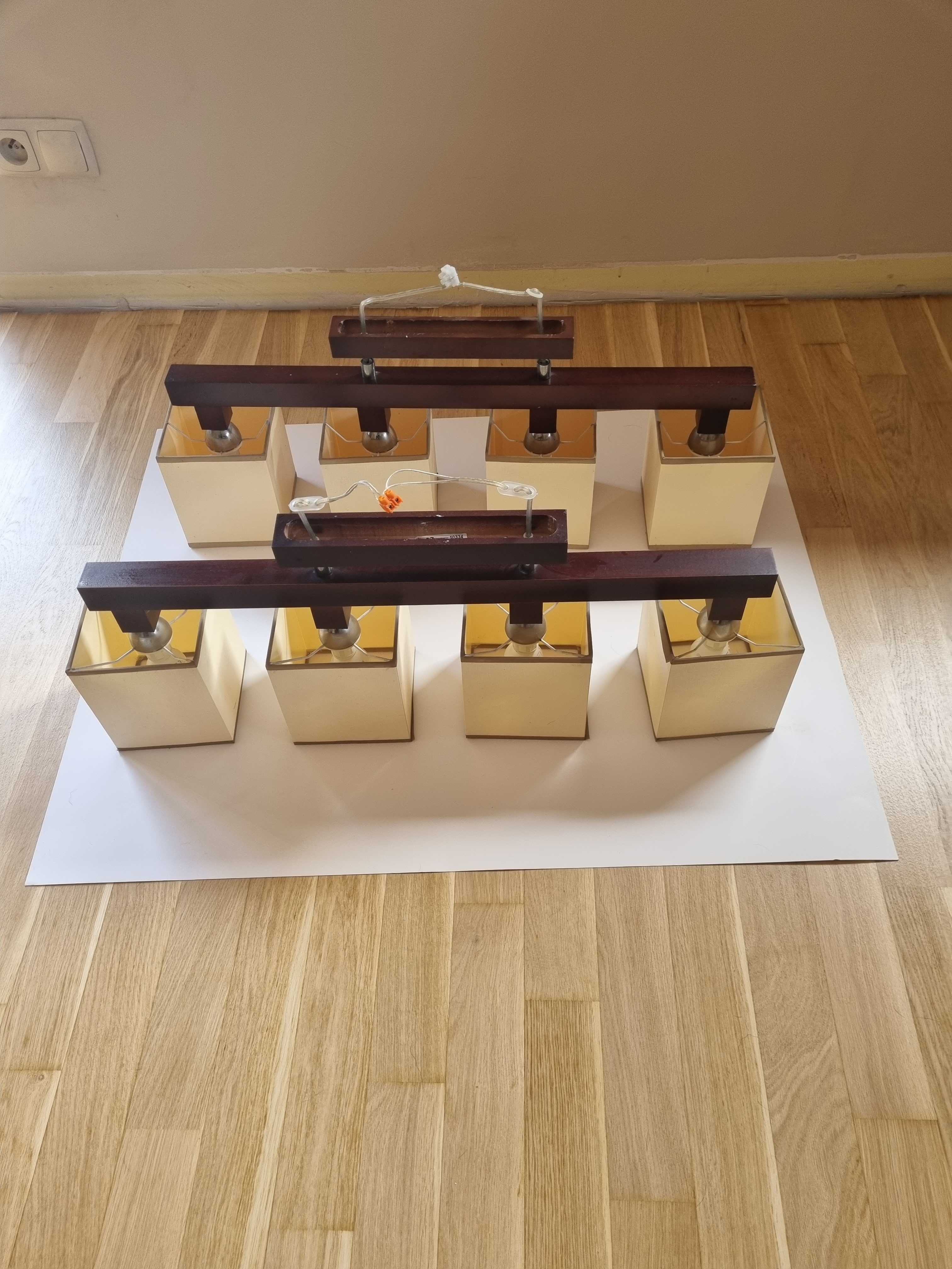 Komplet lamp: 2 sufitowe plus 1 stojąca