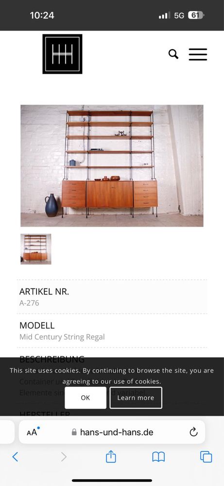 Regał duński Omnia Shelf System in Teak by Ernst Dieter Hilker 1960s