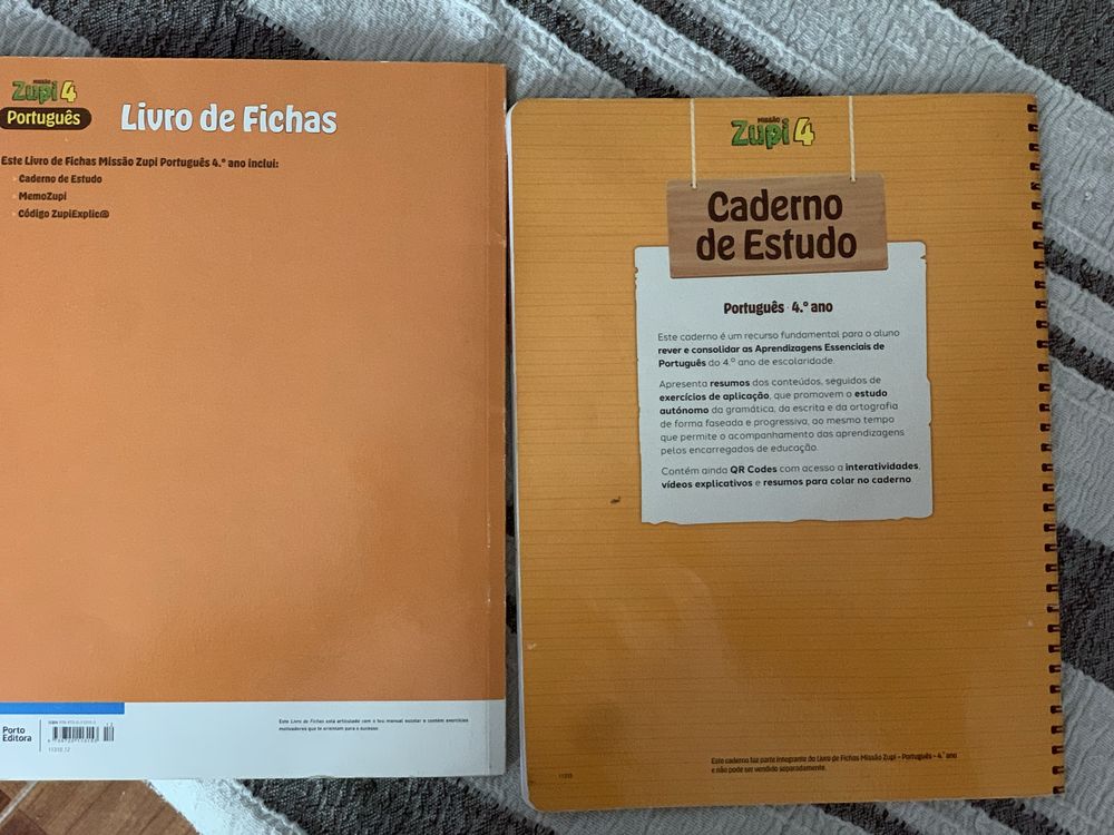 Livro de fichas e caderno de atividades Português Zupi 4° ano