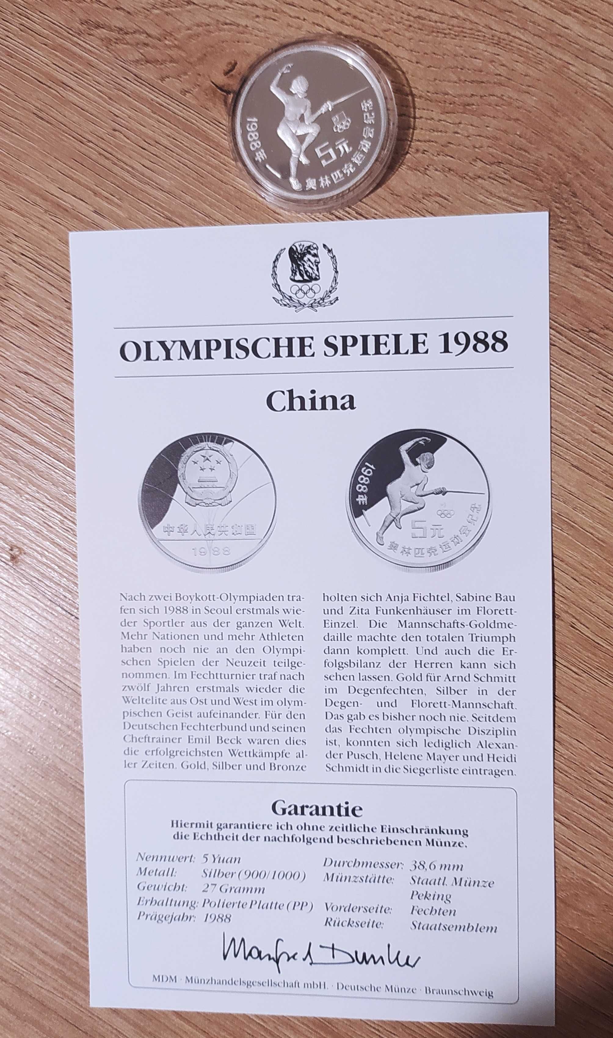 Medal olimpijski z Chin