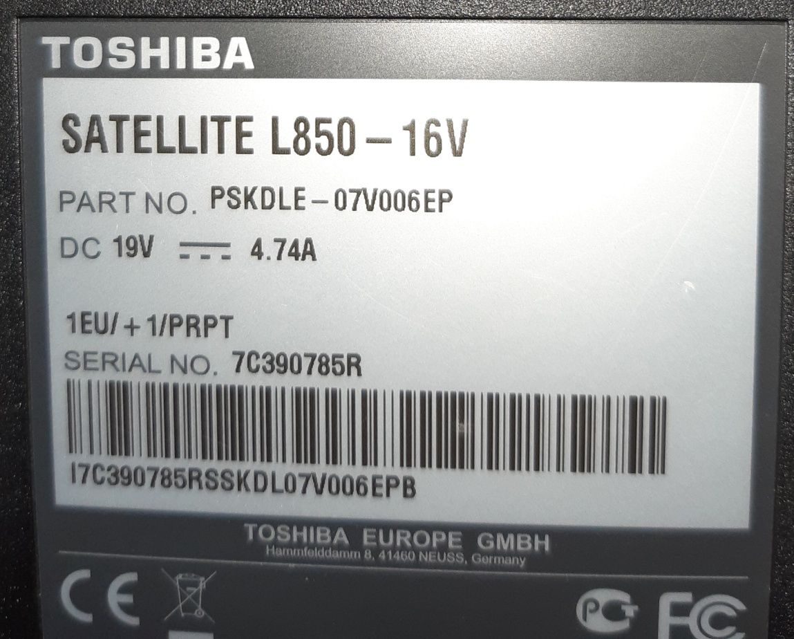 Toshiba Satellite L850-16V