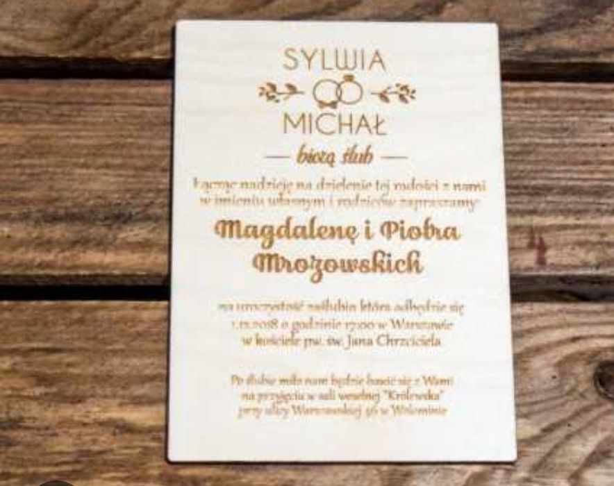 Ślubne zaproszenia podziękowania zawieszki na alkohol