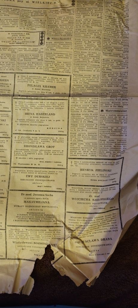 Gazeta 1975 rok stan słaby głos Wielkopolski