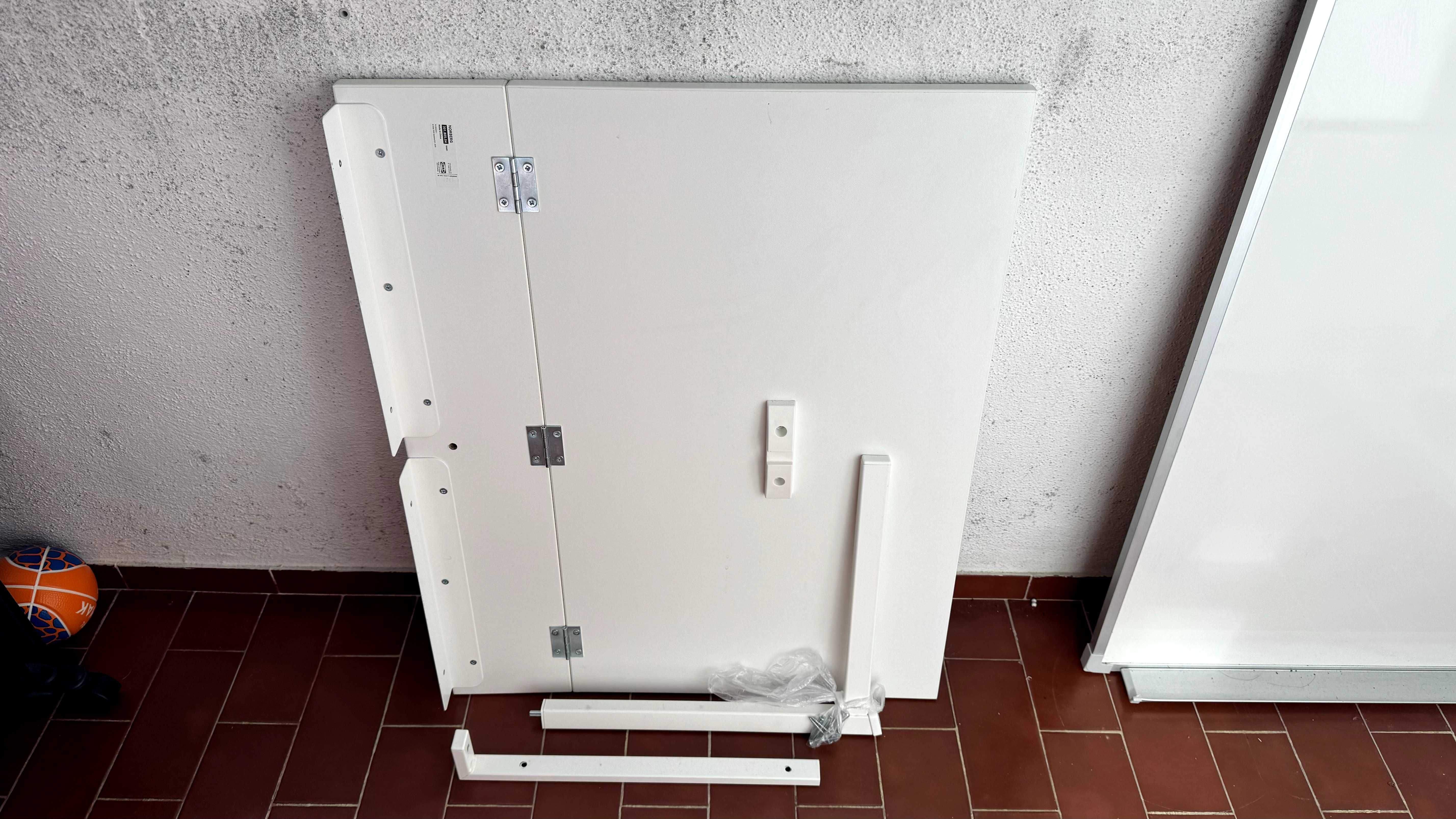 NORBERG - Mesa rebatível p/parede, branco, 74x60 cm