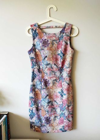 Elegancka sukienka kwiaty H&M 36