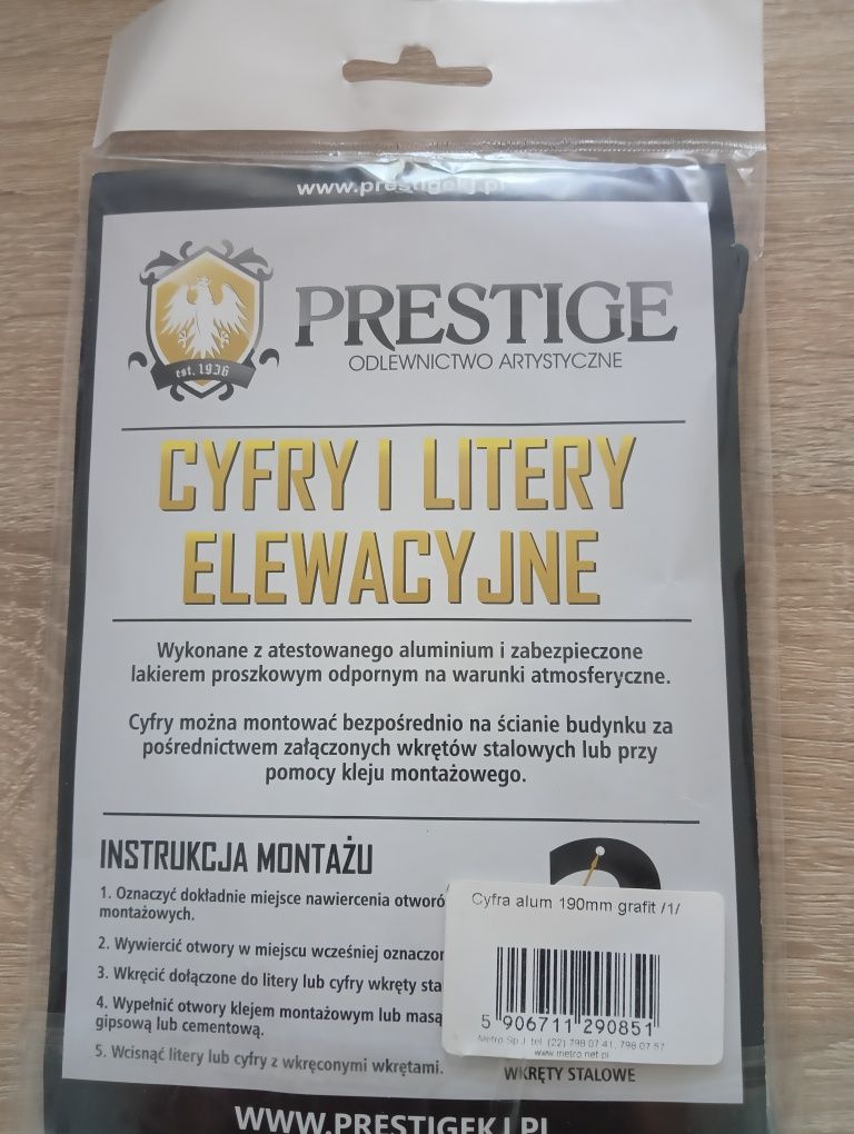 Numer na budynek - cyfra " 1 "