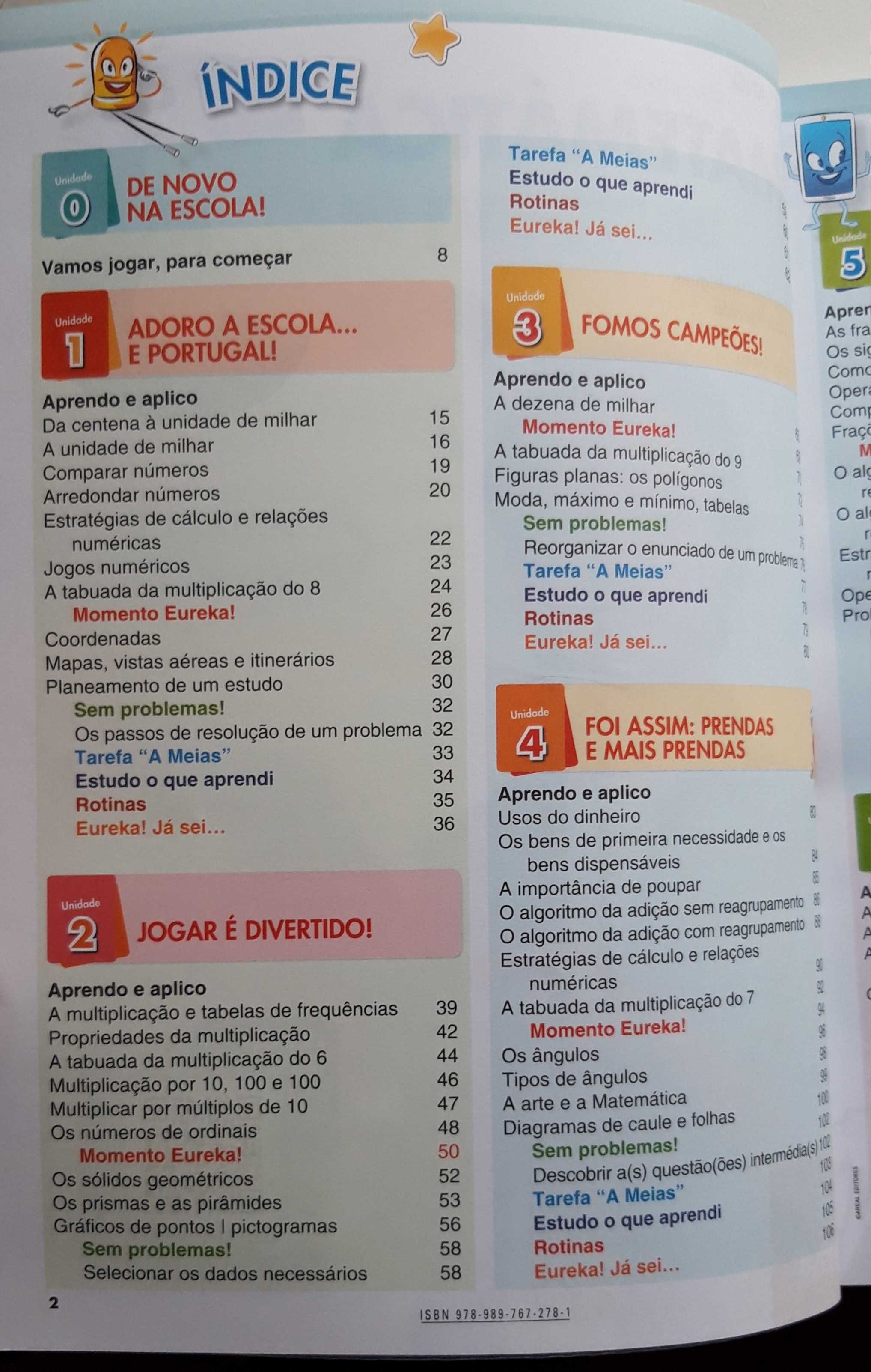 Manual escolar Matemática 3.º ano - NOVO.